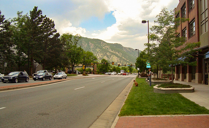 As ruas de Boulder, Colorado