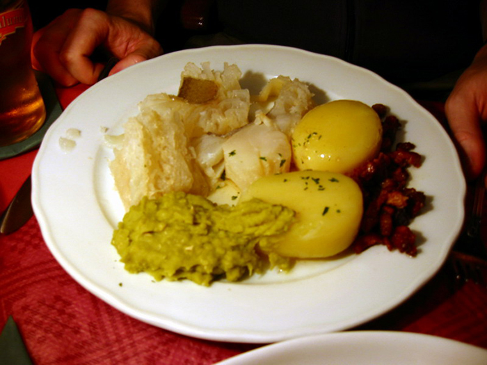 Prato típico norueguês, o Lutefisk