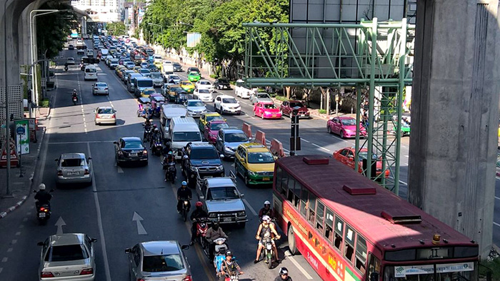 Trânsito de Bangkok, Tailândia