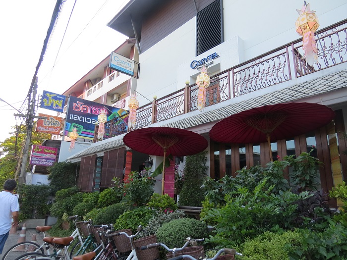 Fachada do hotel em Chiang Mai, Tailândia