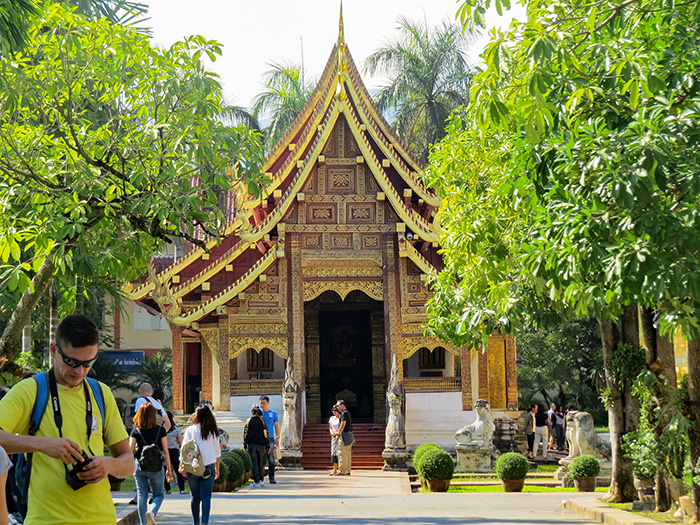 A primeira morada do Buda de esmeralda, no Wat Phra Singh, em Chiang Mai, Tailândia