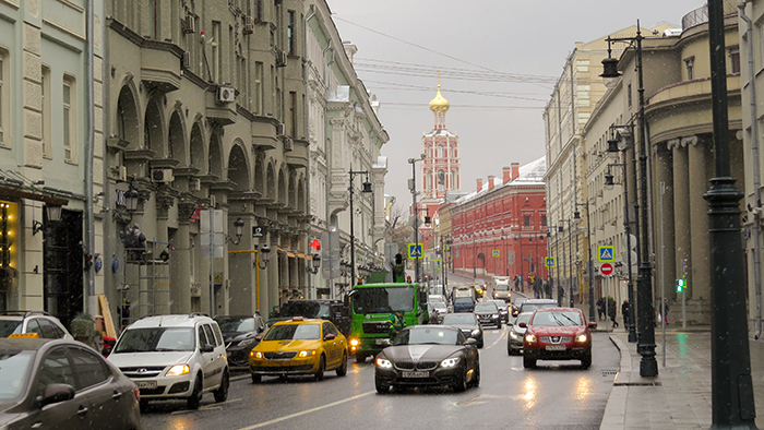 Uma rua em Moscou