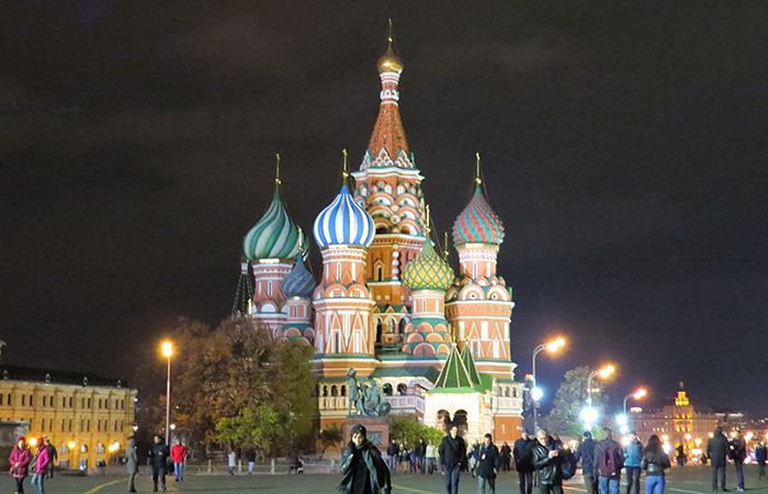 Catedral de São Basílio, na Praça Vermelha, centro de Moscou