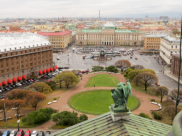 Vista de São Petersburgo, do alto da CATEDRAL DE SANTO ISAAC