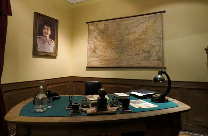 A mesa onde Stalin trabalhava