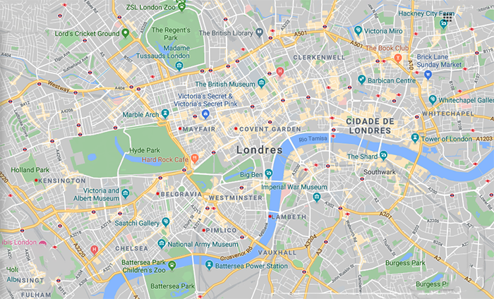 Londres - Google Map