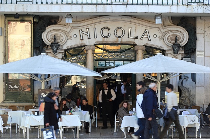 Café Nicola, na Praça do Rossio, em Lisboa, Portugal