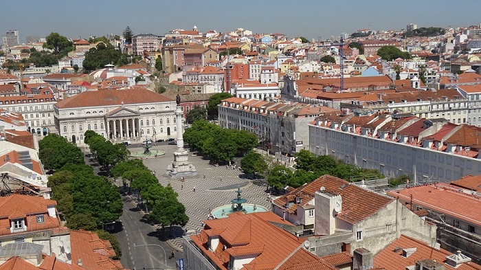 Praça do Rossio, em Lisboa, Portugal