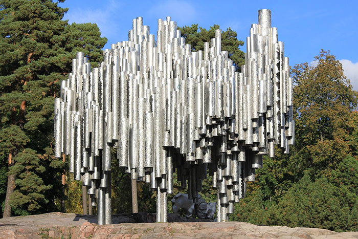 Escultura do Sibelius Park, em Helsinque, Finlândia