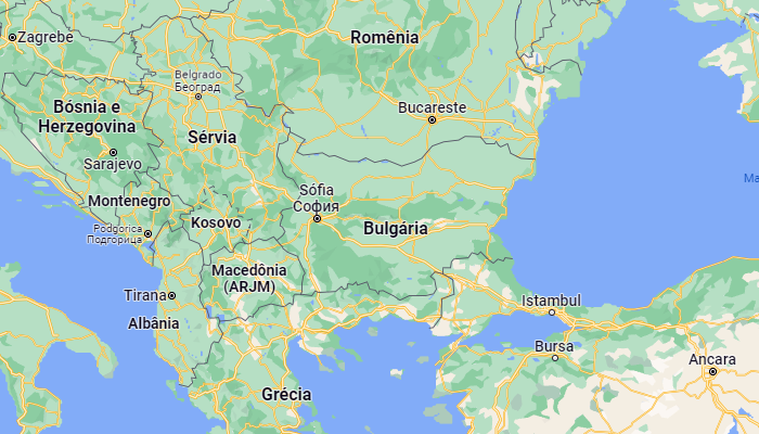 Mapa da Bulgária - Google