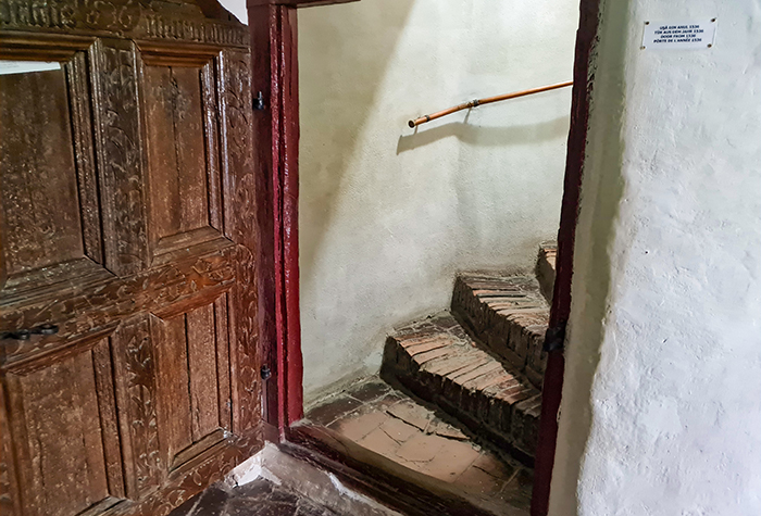 Escada do museu da história de Sighisoara, Romênia