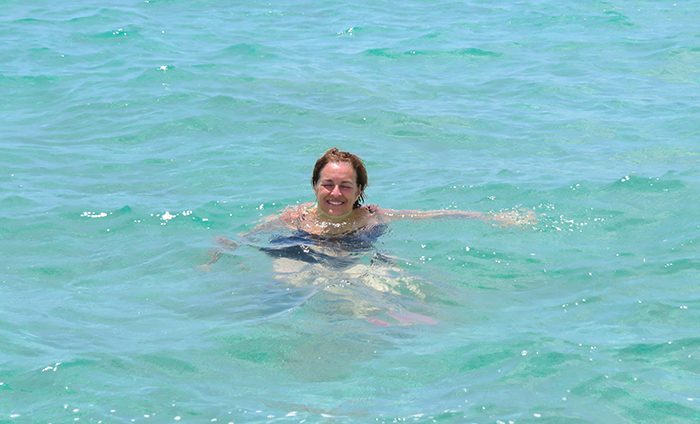 Sonia no mar de Alagoas