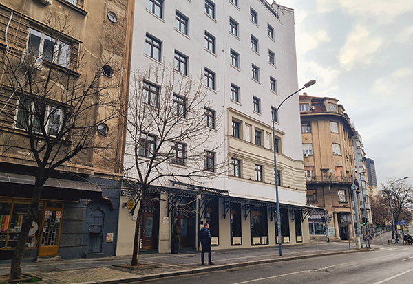 A fachada do Kopernikus Hotel Prag