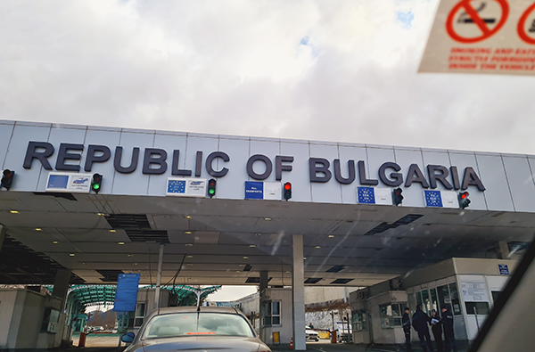passagem pela fronteira da Bulgária 