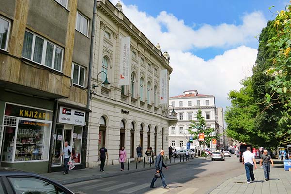 O centro da cidade de Sarajevo