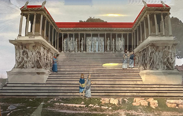Como era o Altar de Zeus, em Pérgamo, Turquia