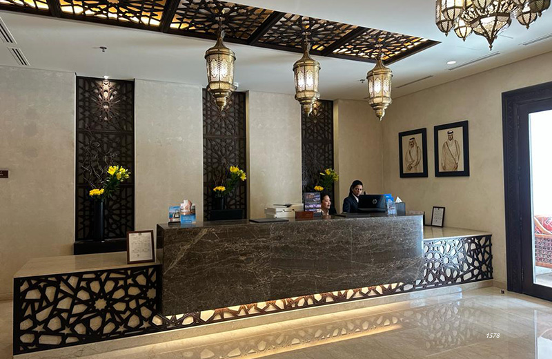 Recepção do hotel em Doha, Qatar