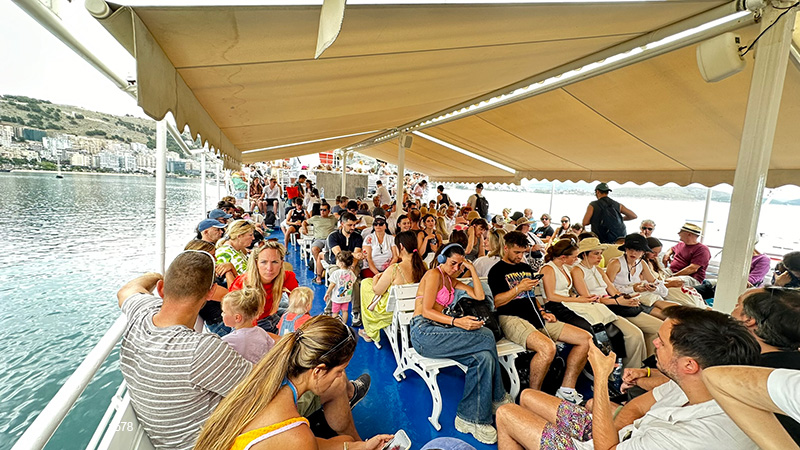 A chegada no porto de Corfu na Grécia