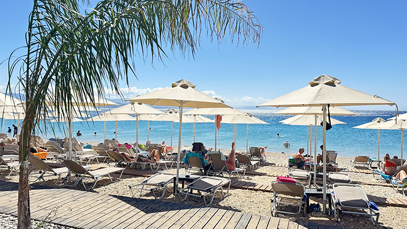 Praia de Barbati, em Corfu na Grécia