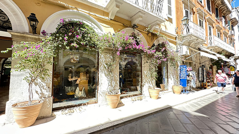 Centro histórico de Corfu na Grécia