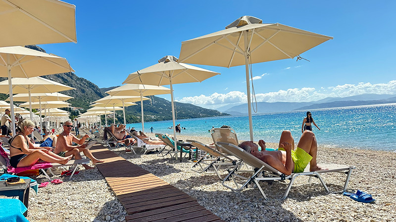 Barbati Beach, uma das melhores praias de Corfu, Grécia