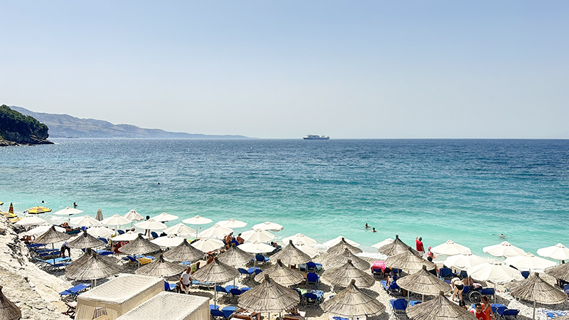 Pulebardha Beach, Riviera Albanesa Uma das praias da Riviera Albanesa