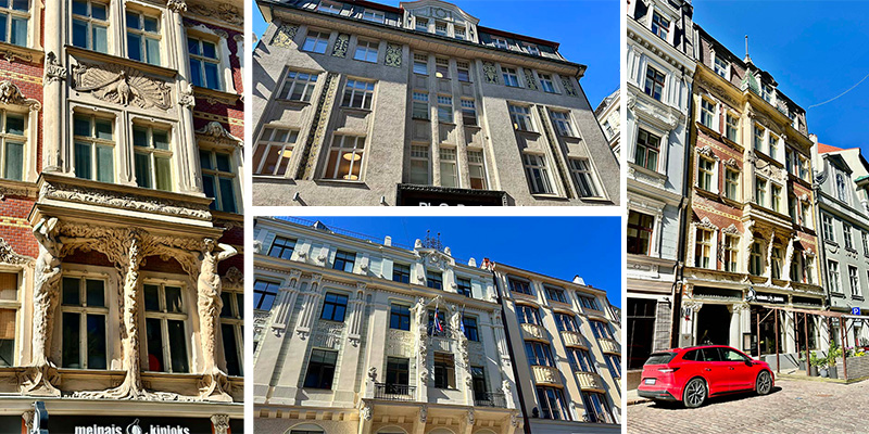 Prédios art nouveau em Riga