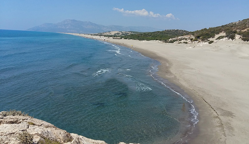 Praia de Patara, na Riviera turca Praia de Patara, na Riviera turca