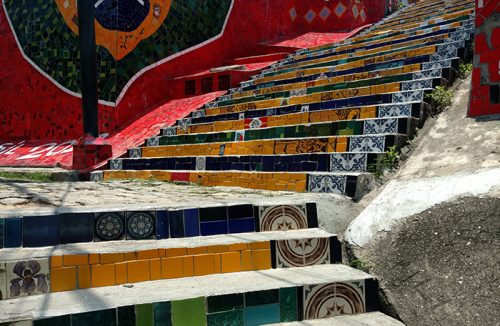 Escadaria Selarón, no Rio de Janeiro