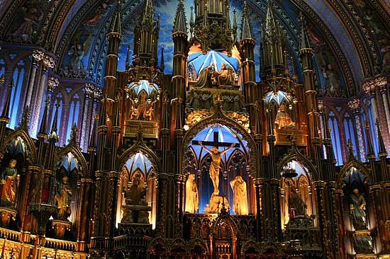 O interior da Igreja de Notre Dame Notre Dame