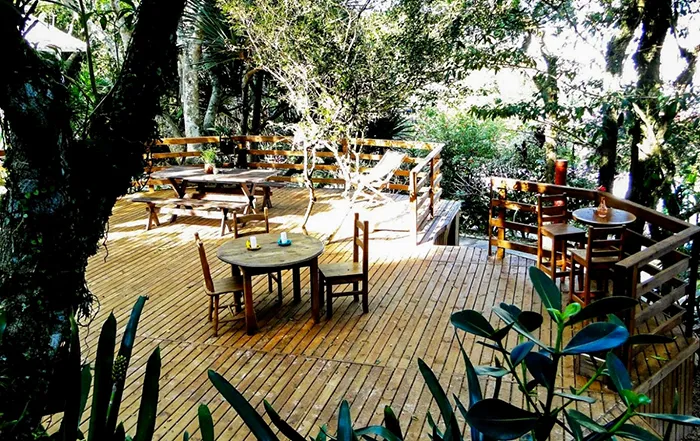 Área de convivência na Vila Gaia Chalés, Florianópolis, Santa Catarina vila-gaia