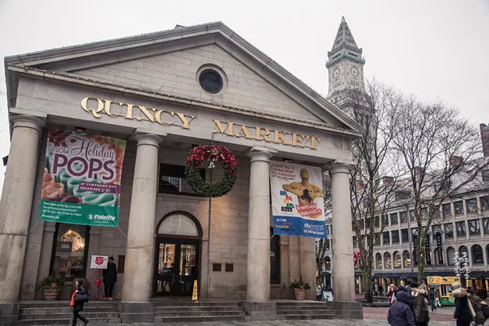 Quincy Market, em Boston, Massachutts, Estados Unidos Quincy Market