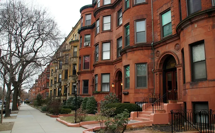 Back Bay, em Boston, Estados Unidos Back Bay, em Boston, Estados Unidos
