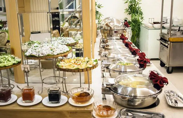 O buffet do Alagon City hotel, em Ho Chi Minh, Vietnam Buffet do Alagon City