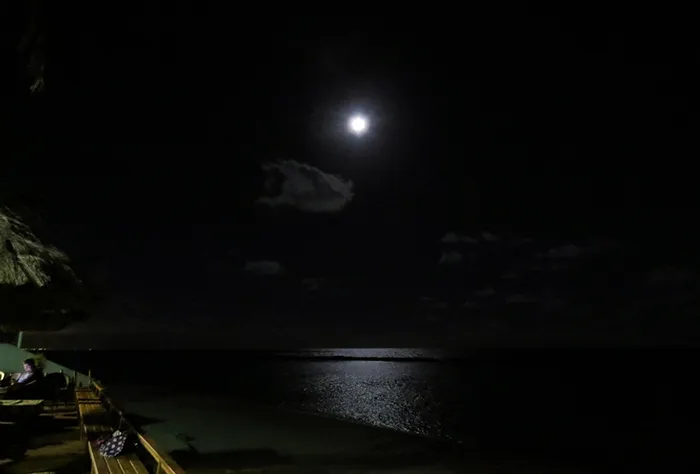 Barra de São Miguel e a lua cheia Barra de São Miguel e a lua