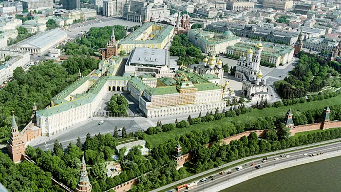 O Kremlin visto de cima, em Moscou, Rússia o Kremlin visto de cima