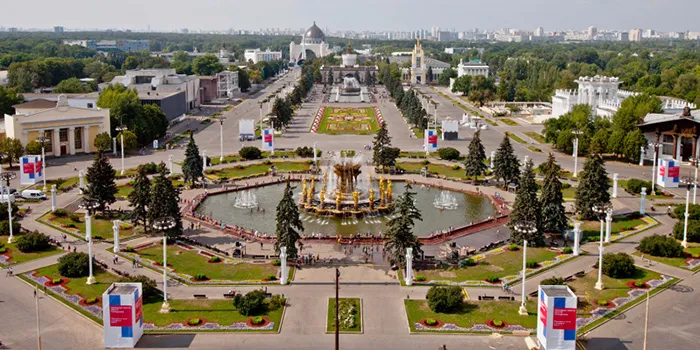 VDNKh visto de cima, Moscou, Rússia VDNKh visto de cima, Moscou, Rússia