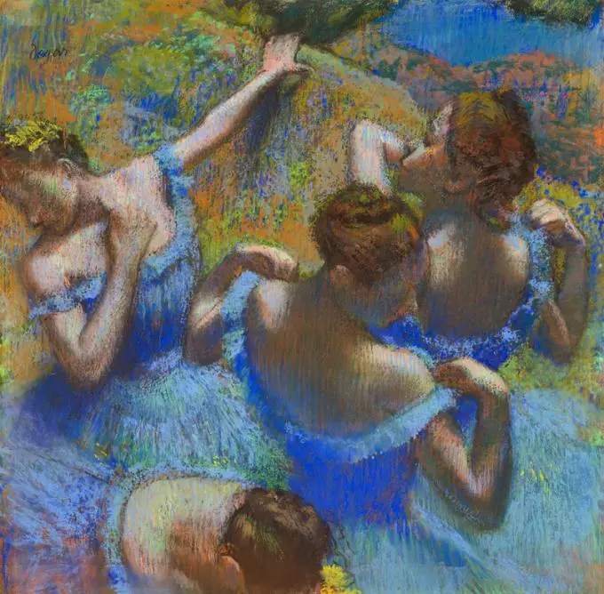 As dançarinas azuis, de Degas, no Museu Pushkin de Belas Artes, em Moscou, Rússia As Dançarinas Azuis, de Degas, no Museu Pushkin