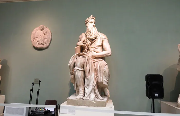 Uma réplica de Moisés, de Michelangelo, no Museu Pushkin de Belas Artes, em Moscou, Rússia Moisés, uma das principais obras do artista renascentista Michelangelo, no Museu Pushkin