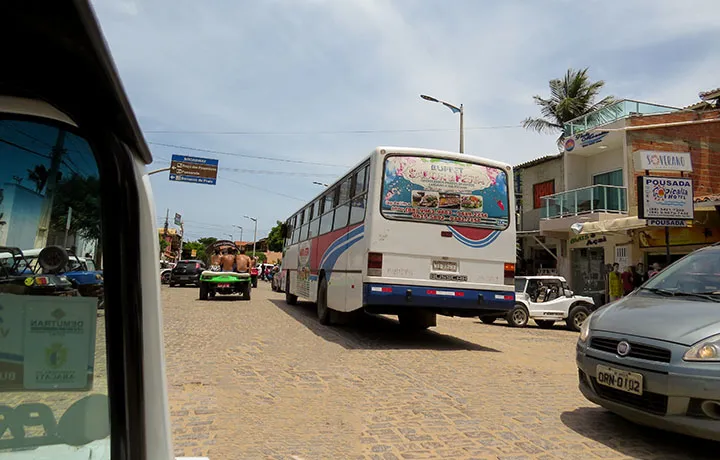 Centro da cidade em Canoa Quebrada, Ceará Canoa Quebrada, no Ceará