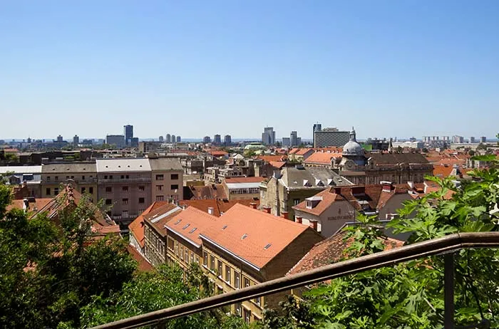 Zagreb, Croacia, vista do alto Zagreb vista do alto