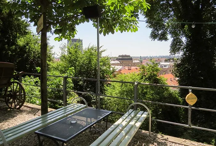 vista de Zagreb, Croacia, do alto Cidade alta, em Zagreb, Croácia
