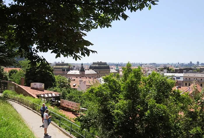 Mirante em Zagreb, Croacia Zagreb vista do alto