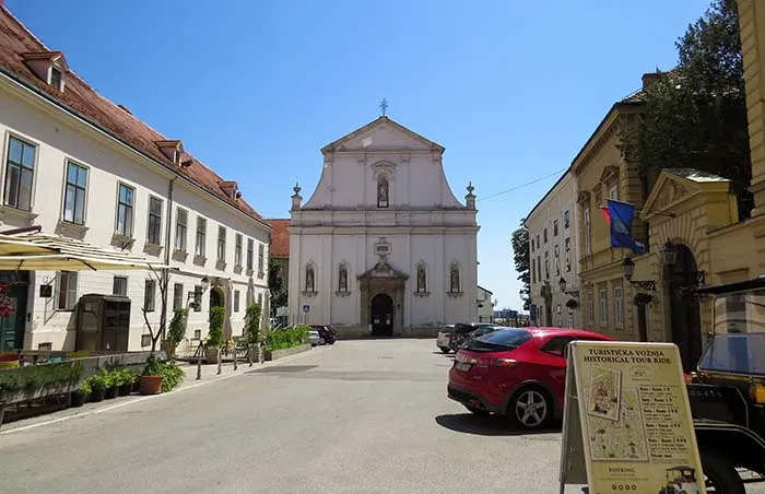 Igreja de Santa Catarina, em Zagreb, Croacia Cidade alta, em Zagreb, Croácia