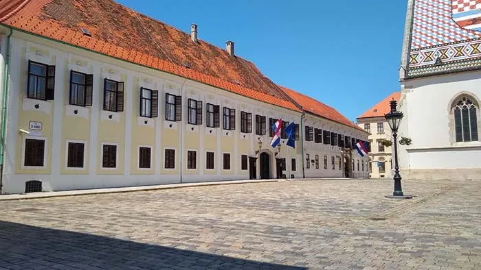 A sede do governo croata, em Zagreb, Croacia A sede do governo croata