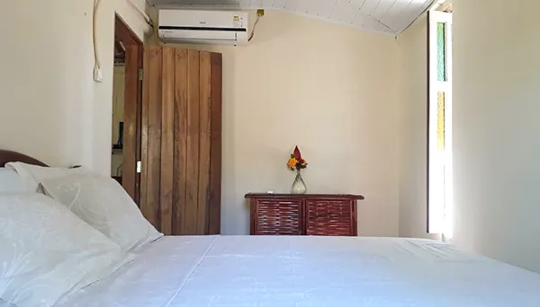 Quarto da Pousada Recanto Verde, em Vila de Santo Antônio, Bahia Quarto da Pousada Recanto Verde