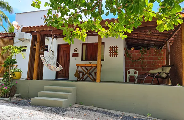 Bangalô da Pousada Recanto Verde, em Vila de Santo Antônio, Bahia Bangalô da Pousada Recanto Verde