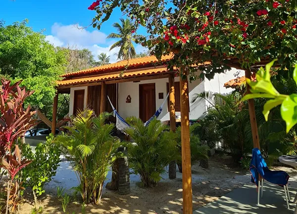 Bangalô da Pousada Recanto Verde, em Vila de Santo Antônio, Bahia Bangalô da Pousada Recanto Verde