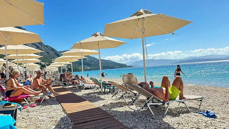 Barbati Beach, uma das melhores praias de Corfu, Grécia