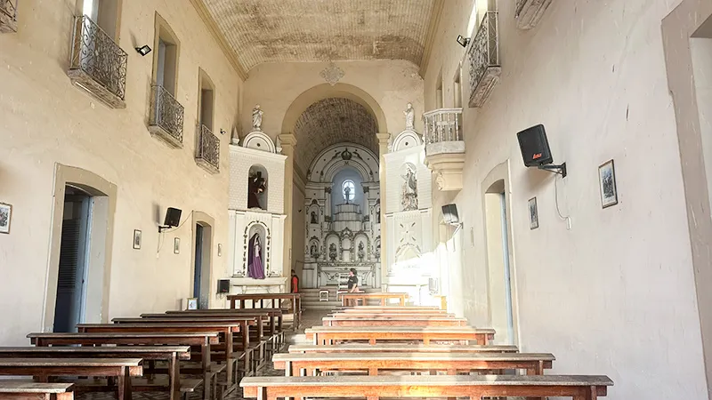 Interior da igreja de Nossa Senhora dos Anjos